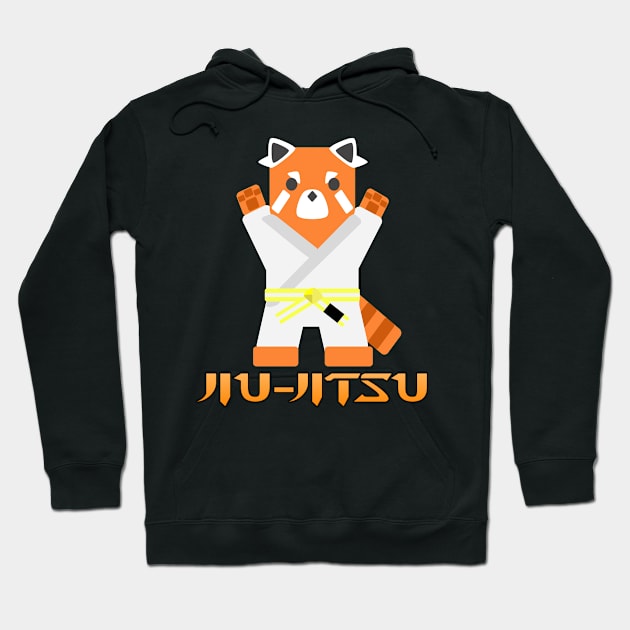 Jiu Jitsu Panda -Yellow White Belt- Hoodie by TheConcernedPanda